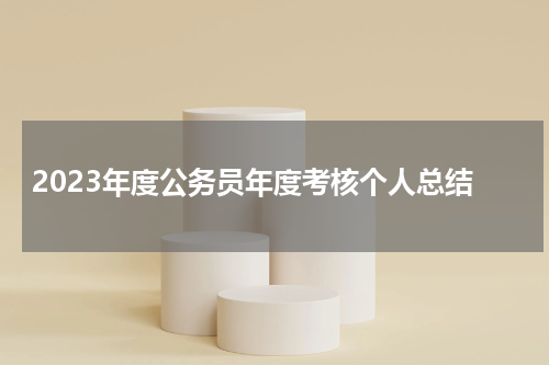 2023年度公务员年度考核个人总结