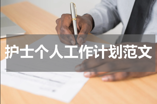 护士个人工作计划范文