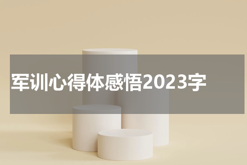 军训心得体感悟2023字