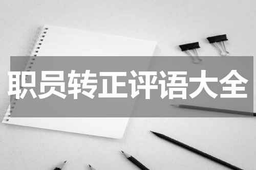 职员转正评语大全
