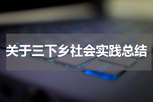 关于三下乡社会实践总结