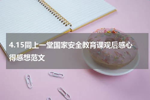 4.15同上一堂国家安全教育课观后感心得感想范文