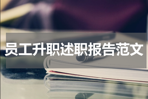 员工升职述职报告范文