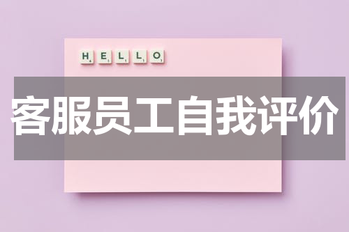 客服员工自我评价