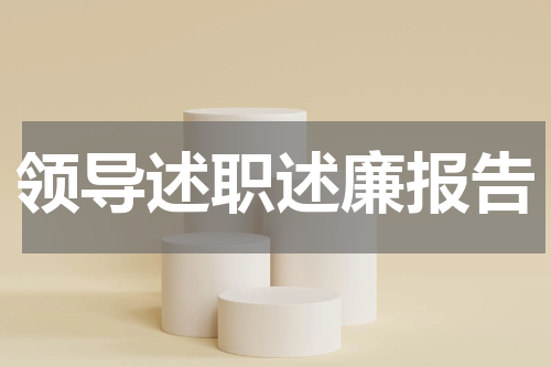领导述职述廉报告