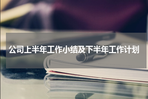 公司上半年工作小结及下半年工作计划