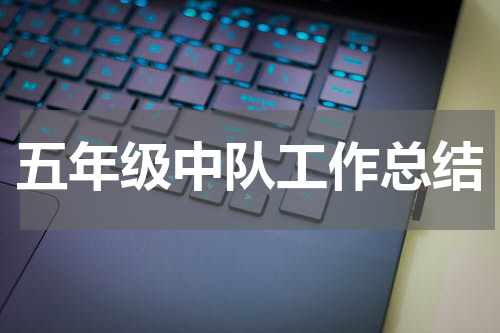 五年级中队工作总结