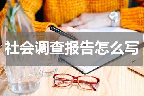 社会调查报告怎么写