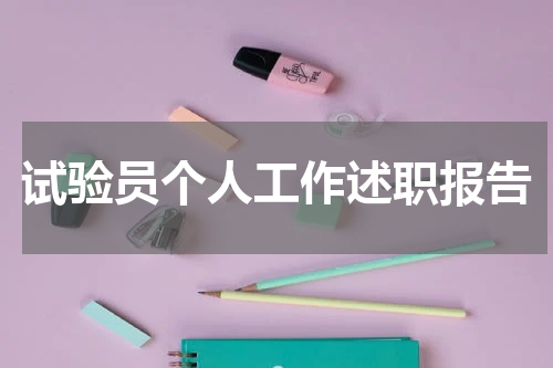 试验员个人工作述职报告