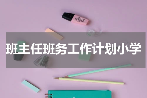 班主任班务工作计划小学