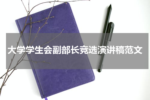 大学学生会副部长竞选演讲稿范文