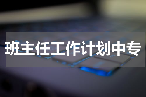 班主任工作计划中专