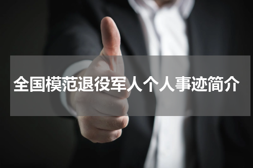 全国模范退役军人个人事迹简介