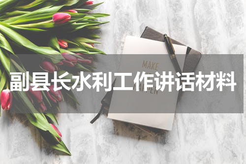 副县长水利工作讲话材料