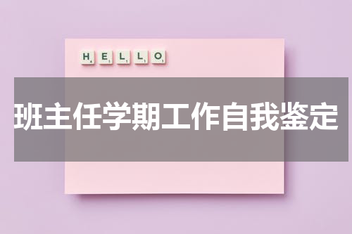 班主任学期工作自我鉴定