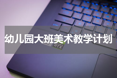 幼儿园大班美术教学计划