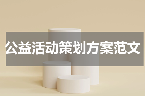 公益活动策划方案范文