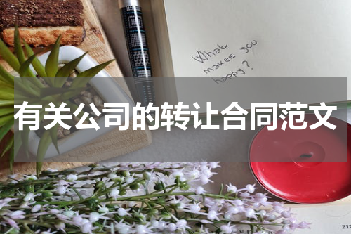 有关公司的转让合同范文