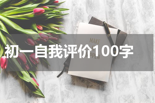 初一自我评价100字