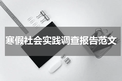 寒假社会实践调查报告范文