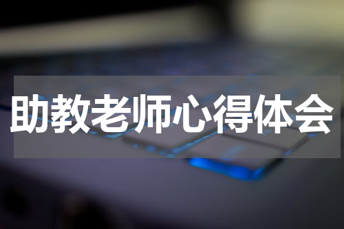 助教老师心得体会