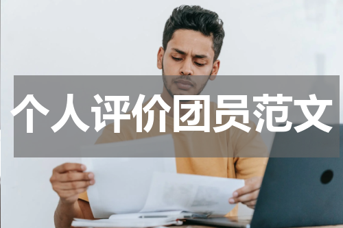 个人评价团员范文