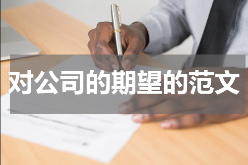 对公司的期望的范文