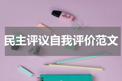 民主评议自我评价范文