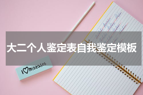 大二个人鉴定表自我鉴定模板