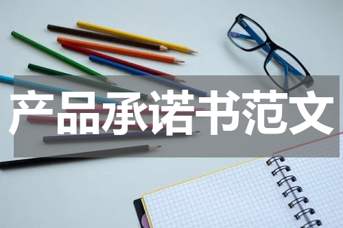 产品承诺书范文