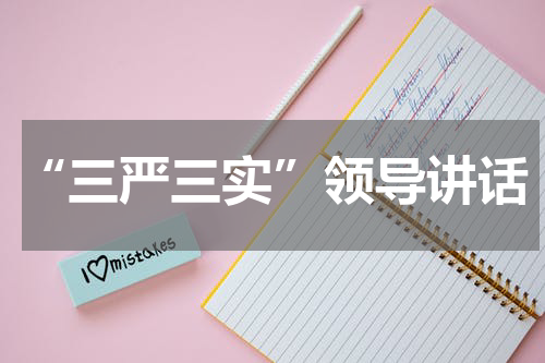 “三严三实”领导讲话