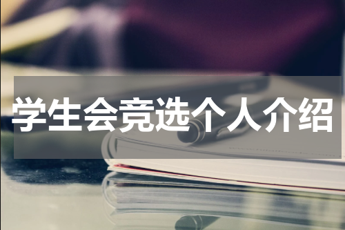 学生会竞选个人介绍
