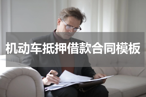 机动车抵押借款合同模板