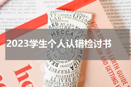 2023学生个人认错检讨书
