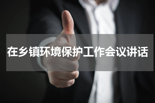 在乡镇环境保护工作会议讲话