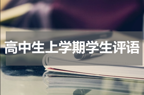 高中生上学期学生评语