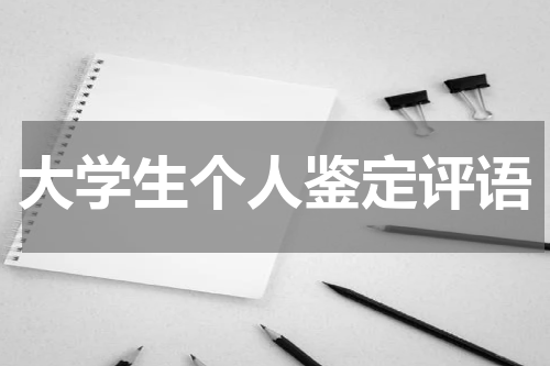 大学生个人鉴定评语