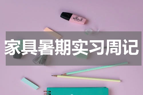 家具暑期实习周记