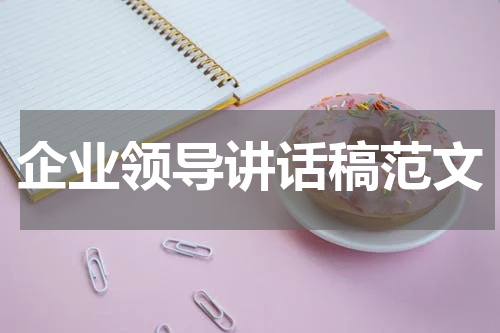 企业领导讲话稿范文