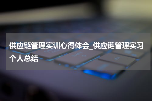 供应链管理实训心得体会_供应链管理实习个人总结