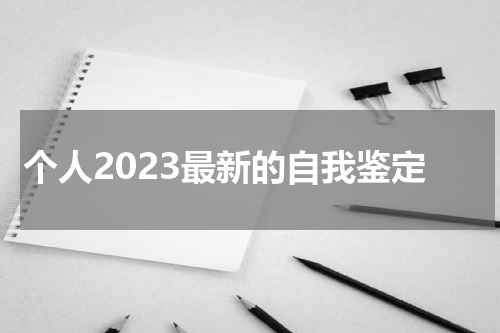 个人2023最新的自我鉴定