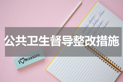 公共卫生督导整改措施