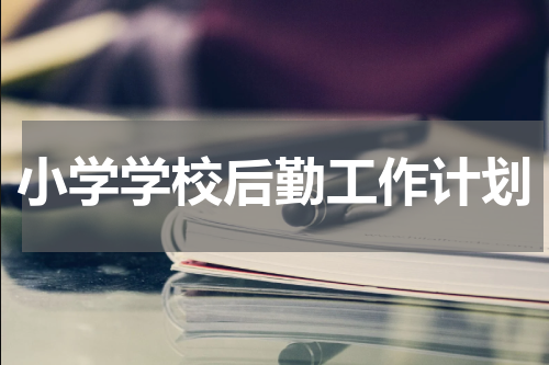 小学学校后勤工作计划