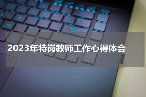 2023年特岗教师工作心得体会
