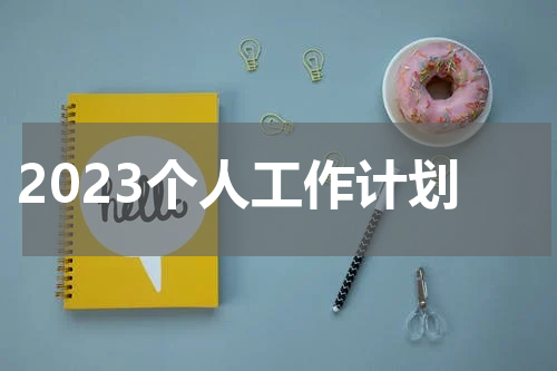 2023个人工作计划
