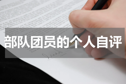 部队团员的个人自评