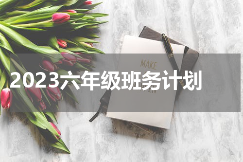 2023六年级班务计划