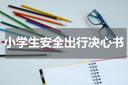 小学生安全出行决心书