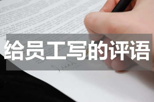 给员工写的评语