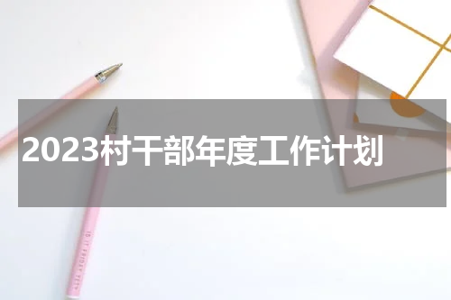 2023村干部年度工作计划